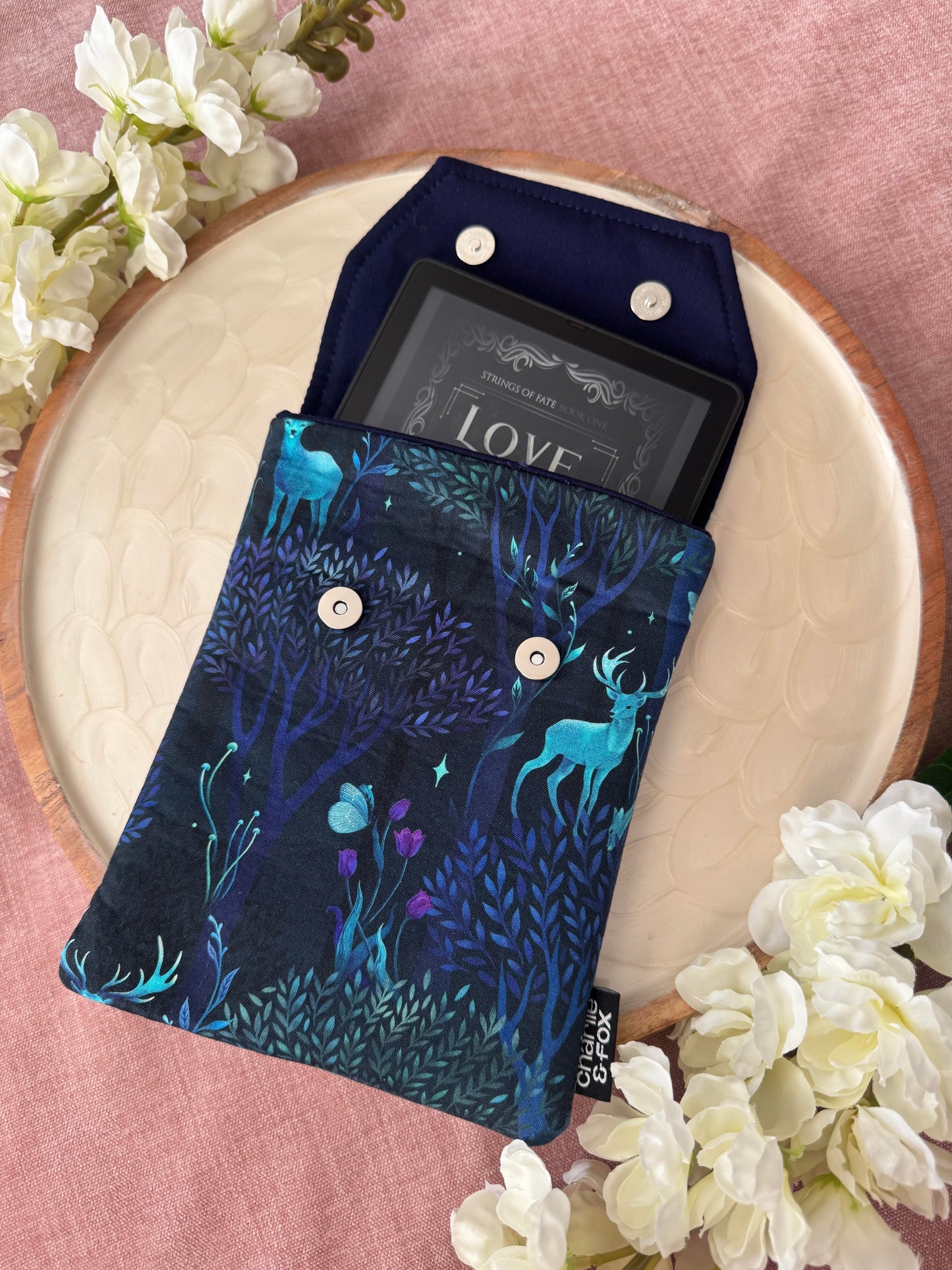 Enchanted Forest padded e-reader sleeve